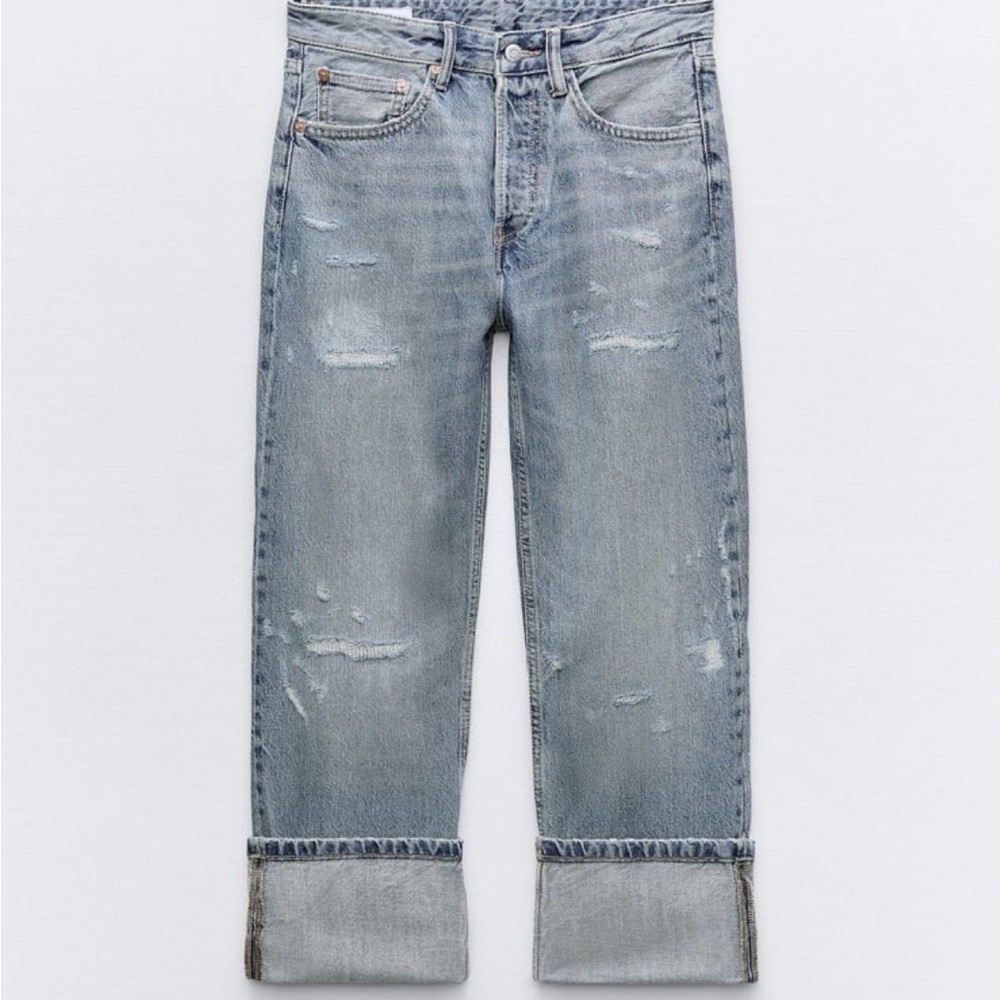 🆕 Zara Cuffed Boyfriend Jeans (NWOT)